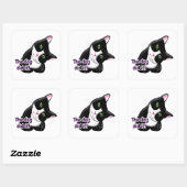 Sticker Carré Le chien l'a fait Chat (Feuille)