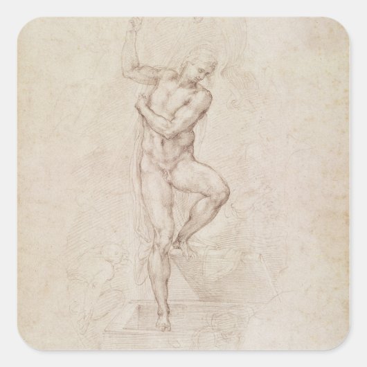 Sticker Carré Le Christ ressuscité (Devant)