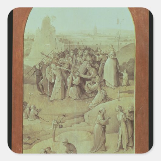 Sticker Carré Le Christ sur la route vers le calvaire (Devant)