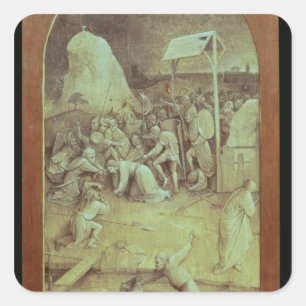 Sticker Carré Le Christ sur la route vers le calvaire