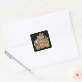 Sticker Carré Le Christ Tree Funny Animal Christmas (Enveloppe)