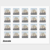 Sticker Carré Le Clipper Ship "Flying Cloud" (Feuille)
