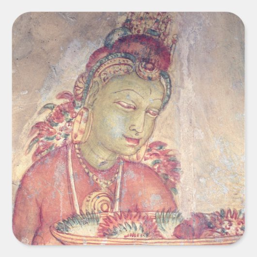 Sticker Carré Le Cloud Damsels, de la forteresse rocheuse, (Devant)