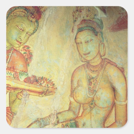 Sticker Carré Le Cloud Damsels, de la forteresse Rock (Devant)