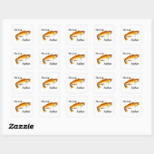 Sticker Carré Le Cod Père idéal de pêche présent. (Feuille)