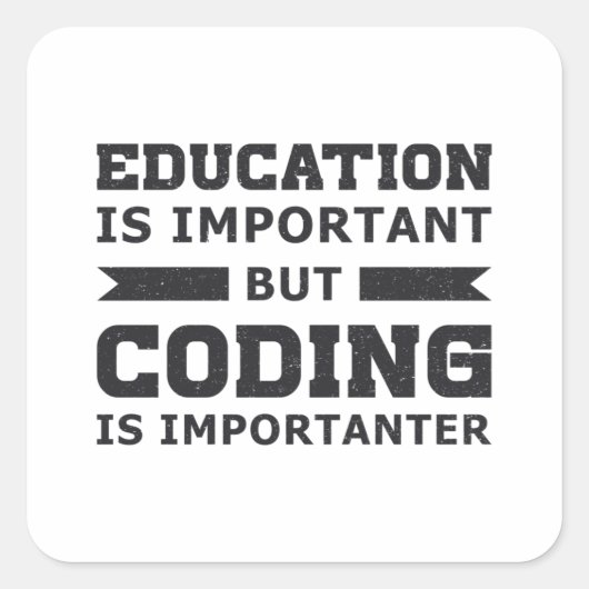 Sticker Carré Le codage de code Médicale est important pour le p (Devant)