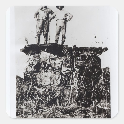 Sticker Carré Le colonel Roosevelt et le colonel Rondon à Navait (Devant)