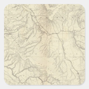 Sticker Carré Le Colorado et région occidentaux de l'Utah