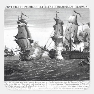 Sticker Carré Le combat mémorable entre capitaine Pearson