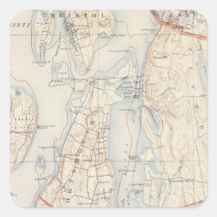 Sticker Carré Le comté de Newport, Île de Rhode