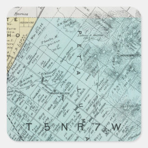 Sticker Carré Le comté de Sonoma, la Californie 13