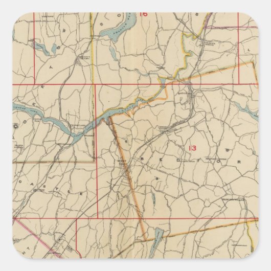 Sticker Carré Le comté de Westchester, New York 2 (Devant)