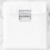 Sticker Carré Le Concile de Guerre en 1756 (Sac)