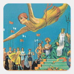 Sticker Carré Le concours de la ville d'Atlantique