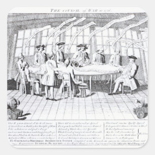 Sticker Carré Le Conseil de la guerre en 1756