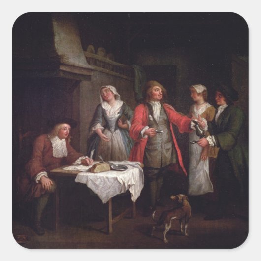 Sticker Carré Le contrat de mariage (Devant)