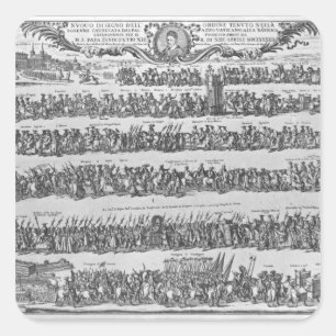 Sticker Carré Le cortège de pape Innocent XII