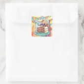 Sticker Carré Le cri pour le gâteau (Sac)