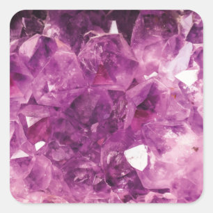 Sticker Carré Le cristal de violet