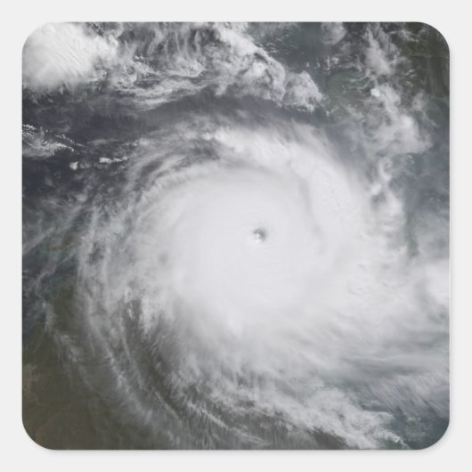 Sticker Carré Le cyclone Monica dans l'océan Pacifique Sud (Devant)
