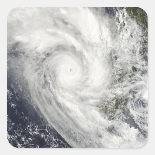 Sticker Carré Le cyclone tropical Fanele sur Madagascar (Devant)