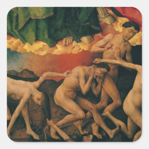 Sticker Carré Le dernier jugement, détail de l'entrée