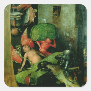 Sticker Carré Le dernier jugement : Détail du tonneau