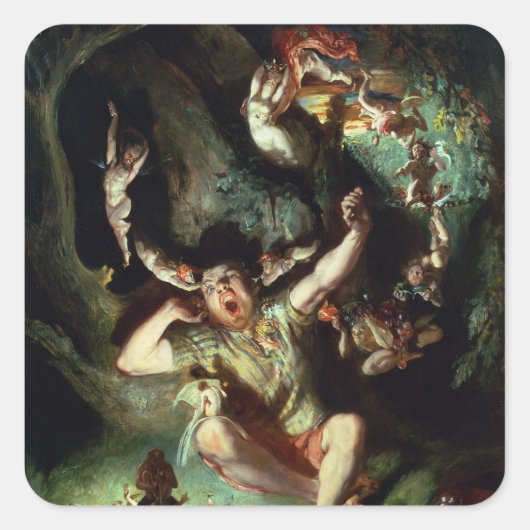 Sticker Carré Le désenchantement du fond (Devant)