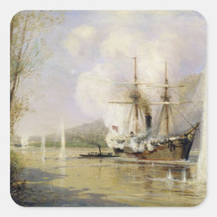 Sticker Carré Le destructeur russe 'Shutka'