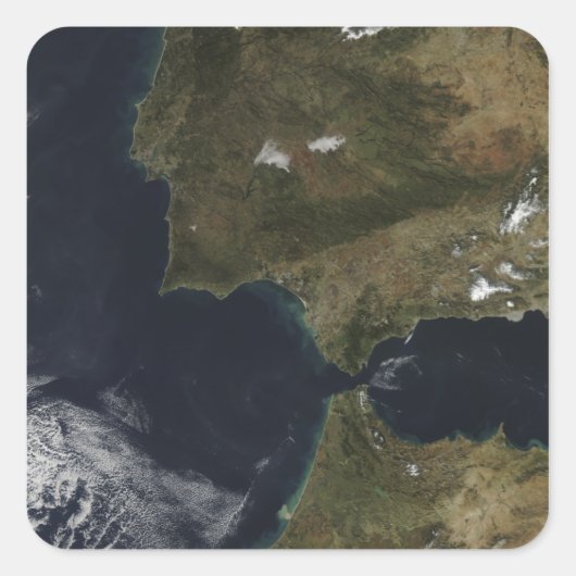 Sticker Carré Le détroit de Gibraltar (Devant)