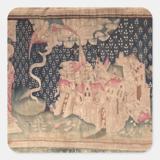 Sticker Carré Le deuxième ange annonce la chute de Babylone (Devant)