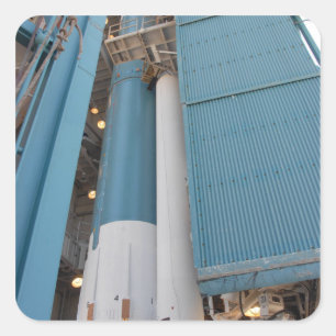 Sticker Carré Le deuxième moteur solide de fusée est entré da