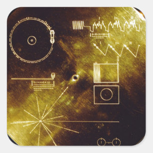 Sticker Carré Le disque d'or de Voyager