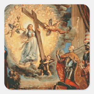 Sticker Carré Le doge Grimani se mettant à genoux avant la foi