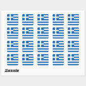 Sticker Carré Le Drapeau de Grèce (Feuille)