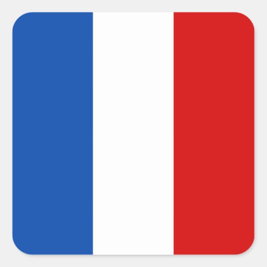 Sticker Carré Le drapeau de la France (Devant)