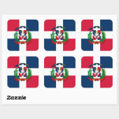 Sticker Carré Le drapeau de la République Dominicaine (Feuille)