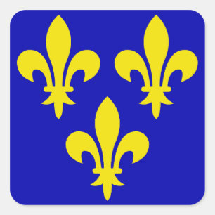 Sticker Carré Le drapeau médiéval de France