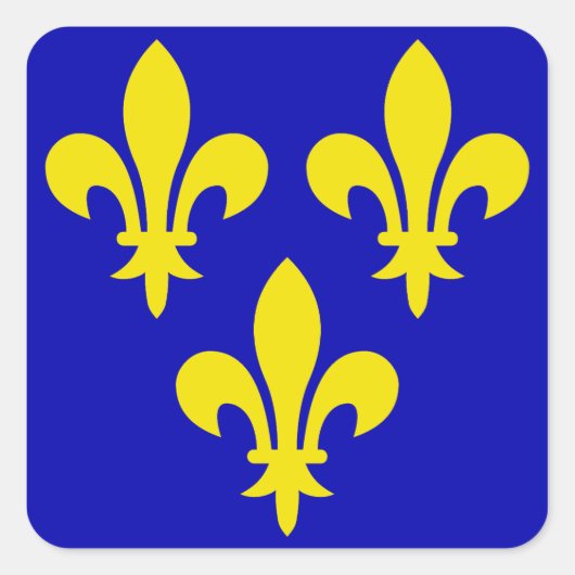 Sticker Carré Le drapeau médiéval de France (Devant)