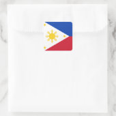 Sticker Carré Le drapeau philippin (Sac)