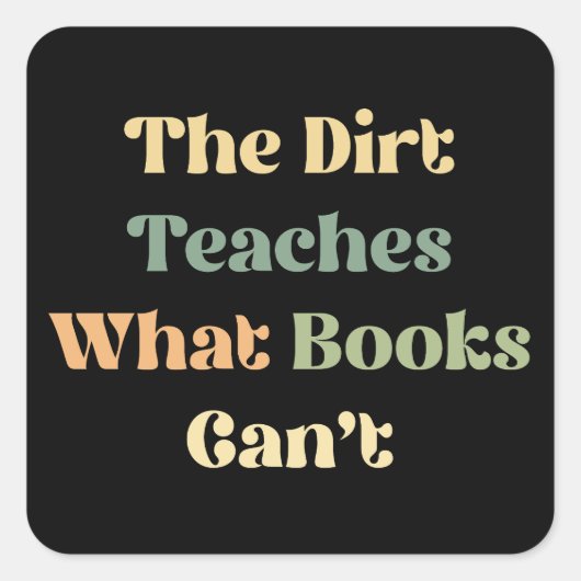 Sticker Carré Le droit apprend ce que les livres ne peuvent pas (Devant)