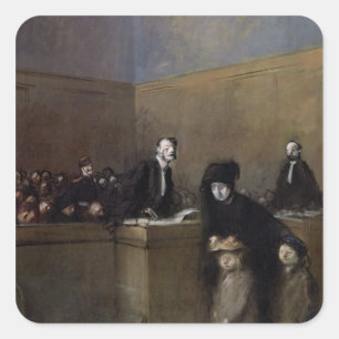 Sticker Carré Le faible et opprimée, c.1910