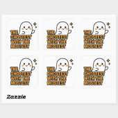 Sticker Carré Le fantôme avec le plus – (Feuille)