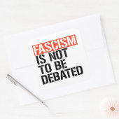 Sticker Carré Le fascisme ne doit pas être débattu (Enveloppe)