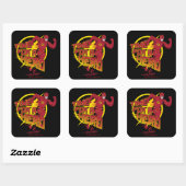 Sticker Carré Le Flash | Graphique "Le Temps D'Un Héros" (Feuille)