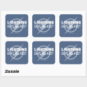 Sticker Carré Le Flash | "La foudre m'a donné des abs ?" (Feuille)