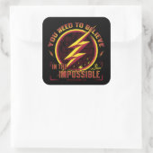 Sticker Carré Le Flash | Vous Devez Croire En L'Imposable (Sac)