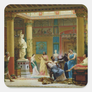 Sticker Carré Le Fluteplayer et la femme des Diomedes