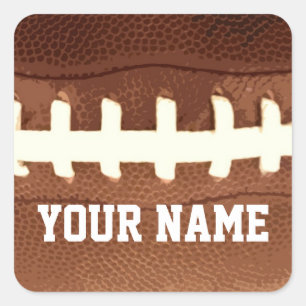 Sticker Carré Le football lace l'autocollant personnalisé par