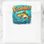 Sticker Carré Le frisson de la pêche ! (Sac)